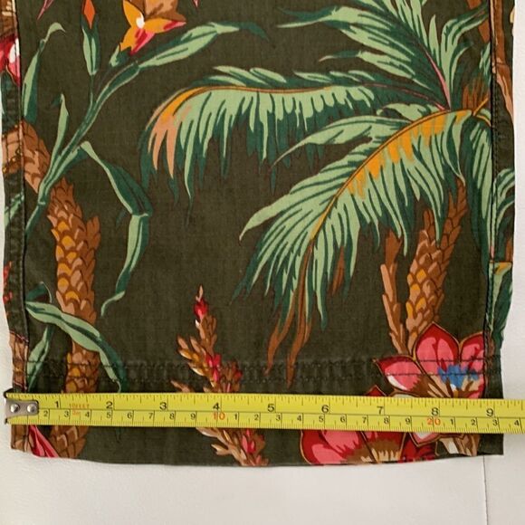 Tommy Hilfiger Cotton Multicolor Hawaiian Flowers Print Capri Size 10 - Picture 6 of 11